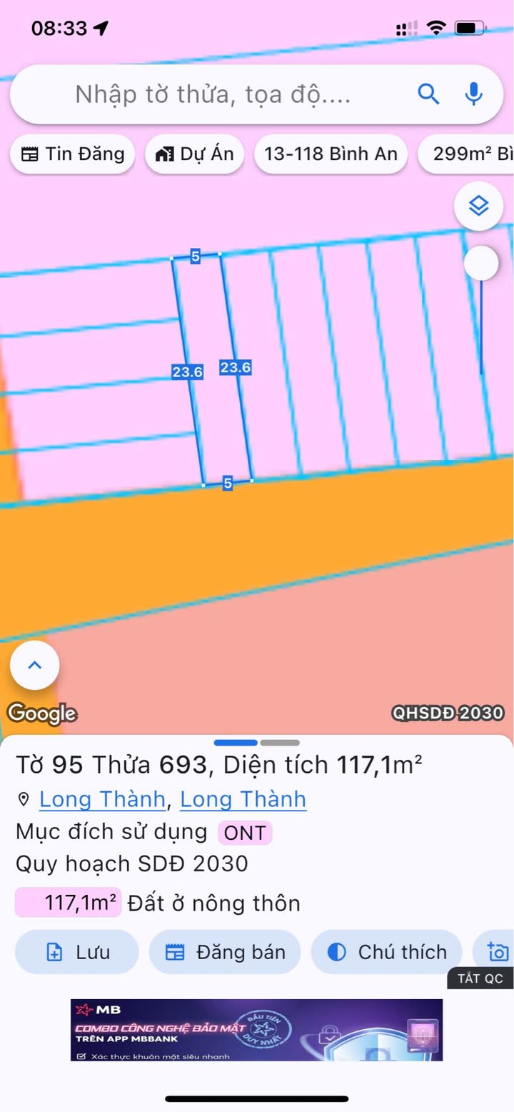 Đất thổ cư 1200m² Lộc An, Long Thành - Sổ hồng riêng, giá F0