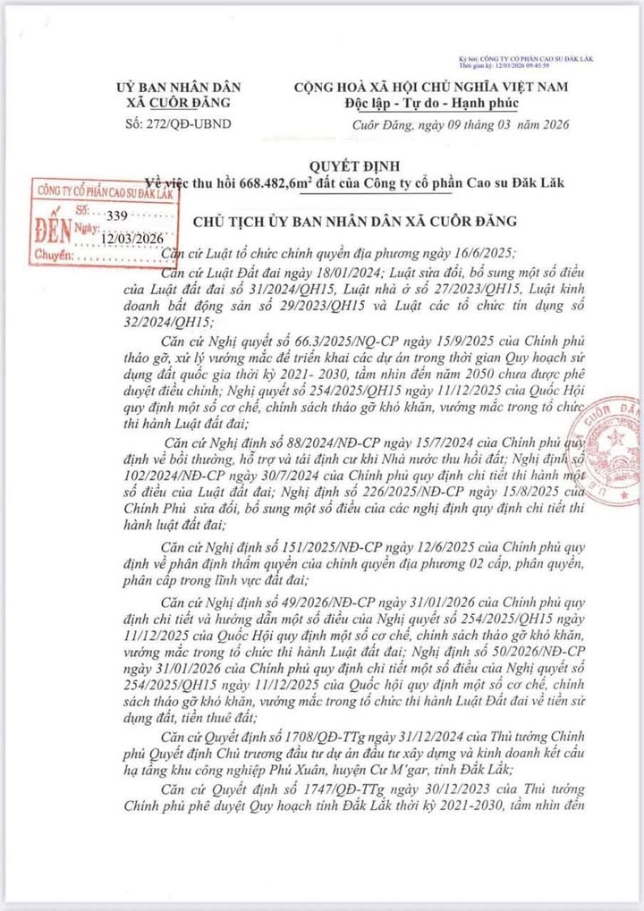 Đất KCN Buôn Ma Thuột Hồ Chí Minh 65ha - Sổ đỏ giá F0