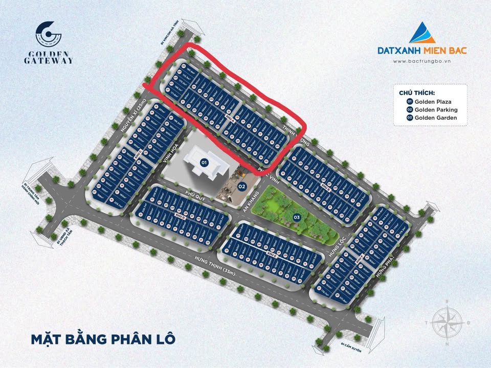 Đất nền Golden Gateway Hà Tĩnh - 160m² kinh doanh đắc địa