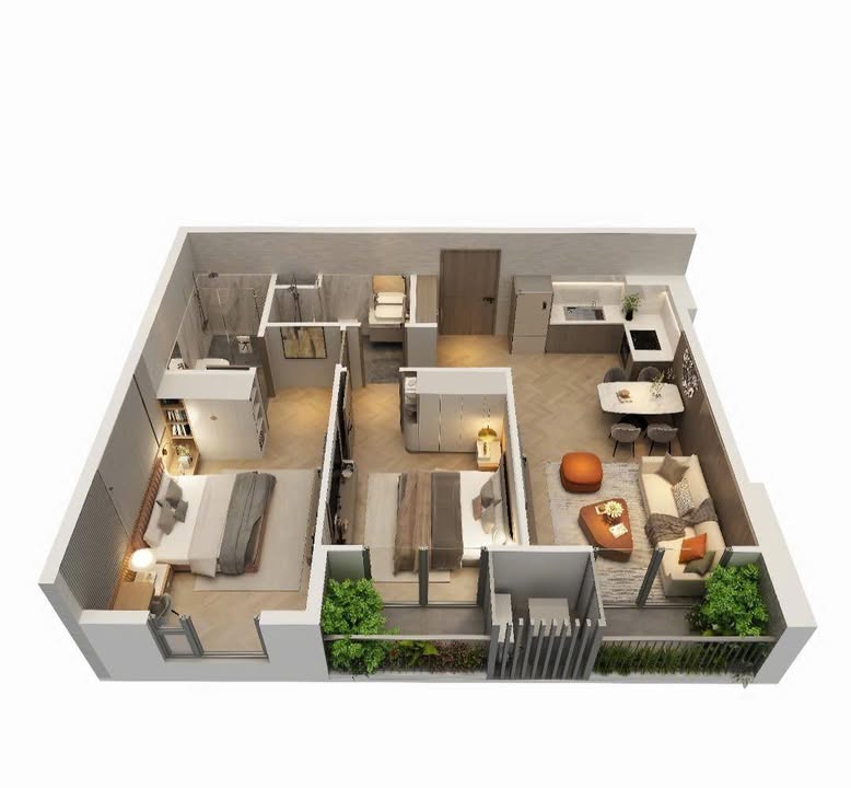 Chung cư Vinh Heritage 69.6m² - 2PN, Hướng Nam Tài Lộc