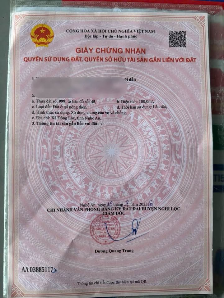 Đất Nền Nghi Lộc 100m² - Mặt Tiền 5m, Gần QL46, Giá 8xx Triệu