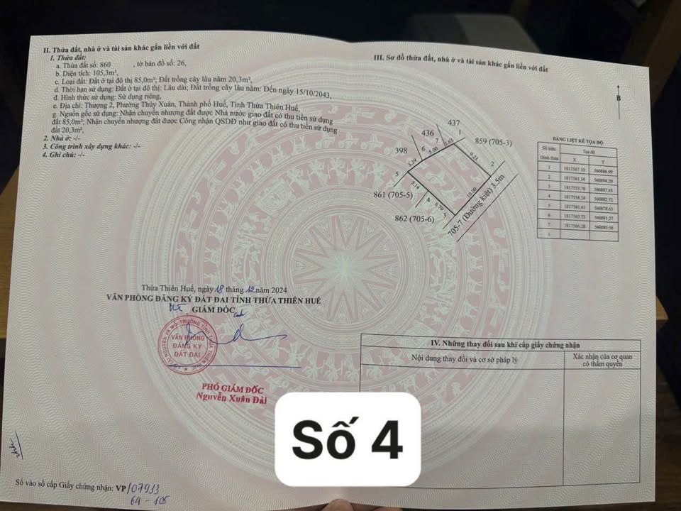 Đất Nền Huế - Kiệt Ô Tô 69 Lê Ngô Cát, P. Thuỷ Xuân, 105m² Giá Từ 1.4 Tỷ