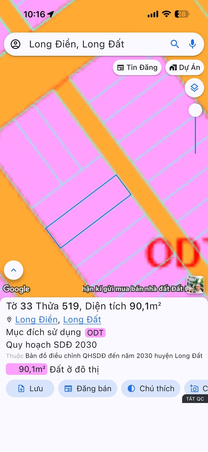 Bán Đất Thổ Cư Long Đất 90m² Giá 4 Tỷ - Sổ Đỏ Rõ Ràng