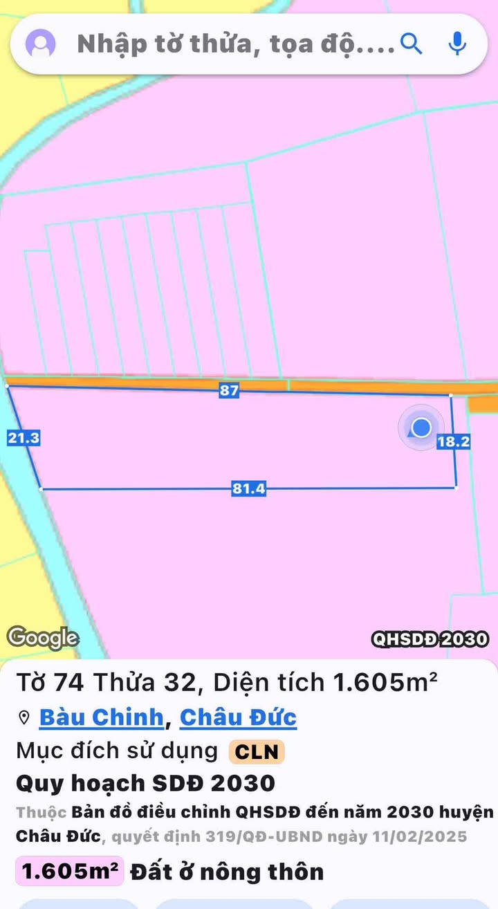 Đất Vàng Châu Đức 1605m² - Mặt Tiền Rộng 87m - Giá Đầu Tư 3.5 Tỷ
