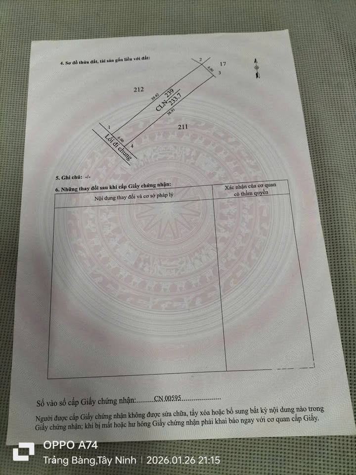 Nhà 228m² Trảng Bàng, Tây Ninh - Ngay Trung Tâm, Gần Trường Học - Giá 800 Triệu