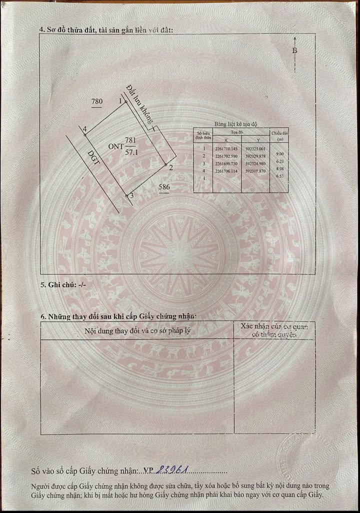 Bán đất thổ cư 57.1m² tại TP Thái Bình - Sổ đỏ chính chủ, giá chỉ 5xx triệu