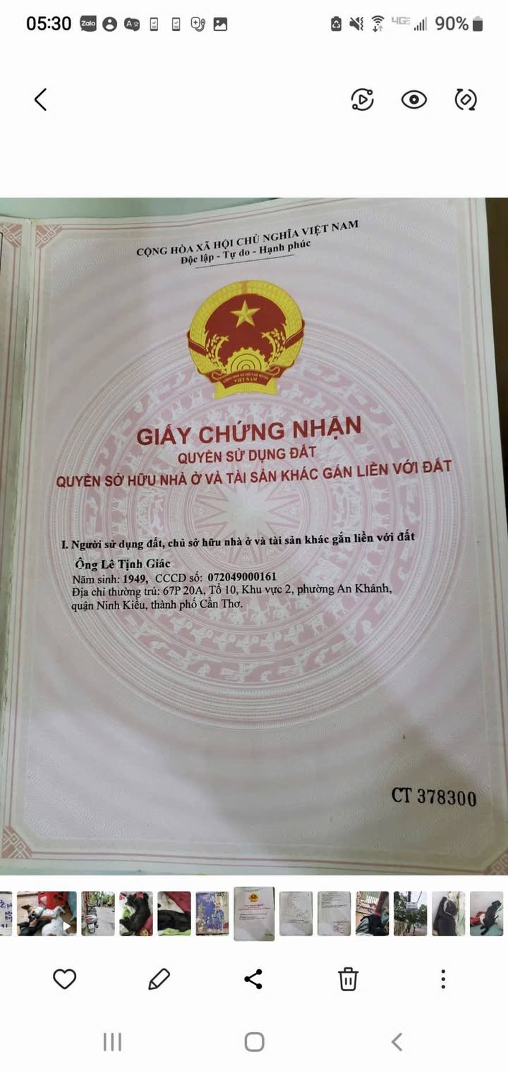 Bán gấp Nhà 2 MT Hẻm 76.8m² P.Tân An, Cần Thơ - 5 Phòng Trọ Sẵn Dòng Tiền