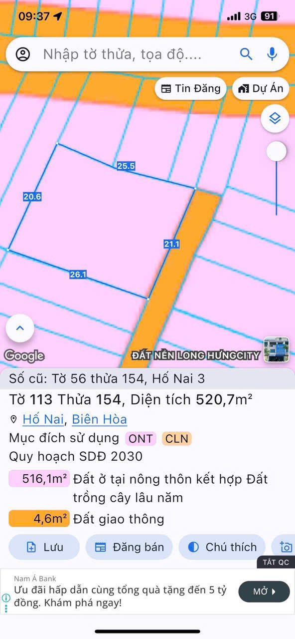 Đất nền Hố Nai 3 130m² giá 1.65 tỷ - Sổ đỏ chính chủ