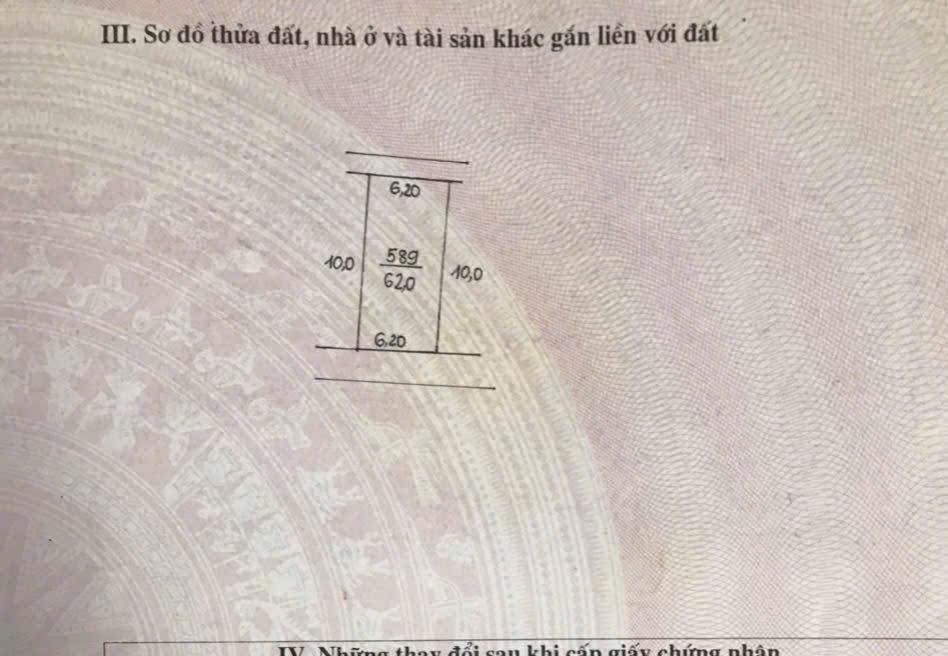 Đất nền 62m² trung tâm Vân Đình, Ứng Hòa - Sổ đỏ vuông vắn, ô tô vào nhà