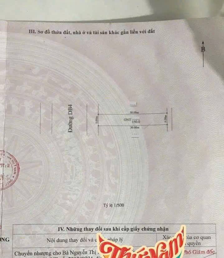 Bán Gấp Đất Mặt Tiền DB4, Tân Uyên (Gần Chợ Vĩnh Tân, KCN VSIP2) - 150m², Sổ Đỏ Riêng