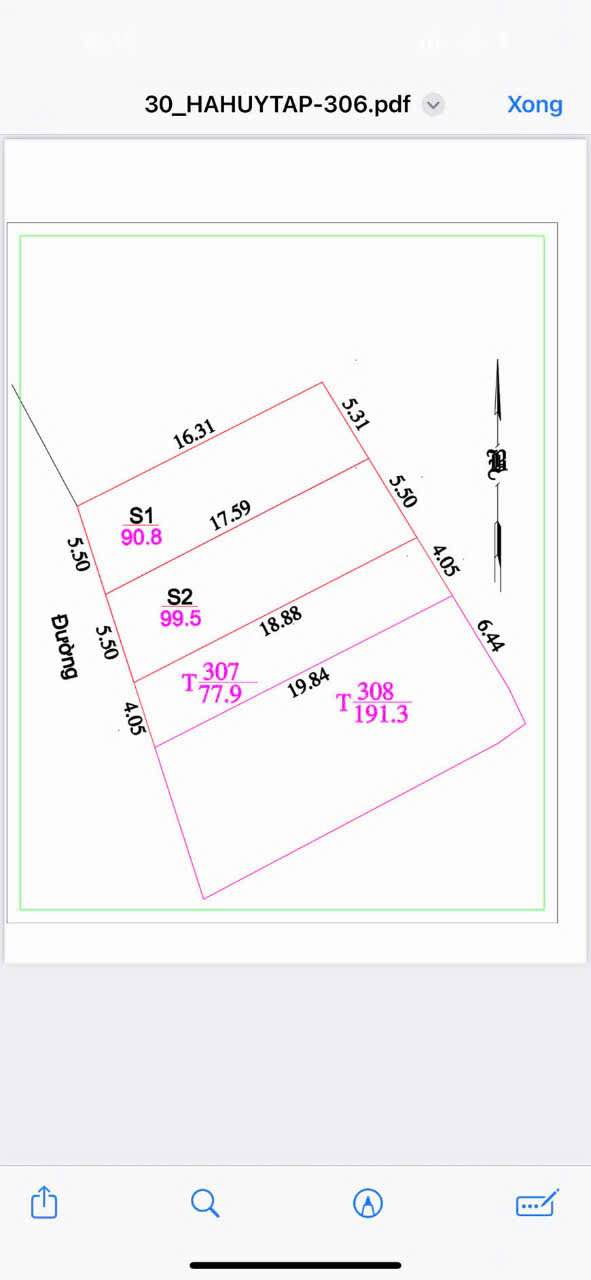 Đất nền 100m² mặt tiền 5.5m đường Hà Huy Tập, Vinh - Sổ đỏ sẵn sàng