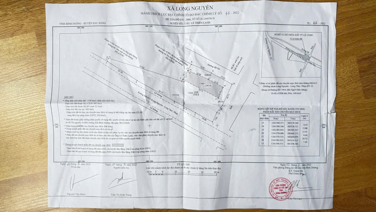 Bán Đất Nền 1500m² Bàu Bàng, Bình Dương - 2 Mặt Tiền, Giáp Suối