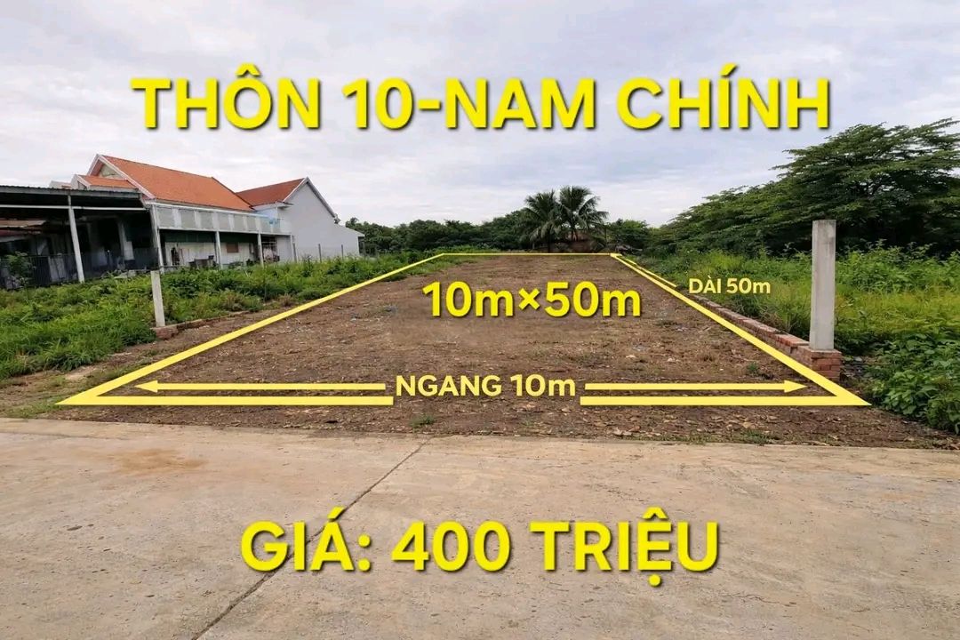 Bán Đất Nền 500m² Thôn 10, Đức Linh - Sổ Đỏ Sẵn, Giá 400 Triệu