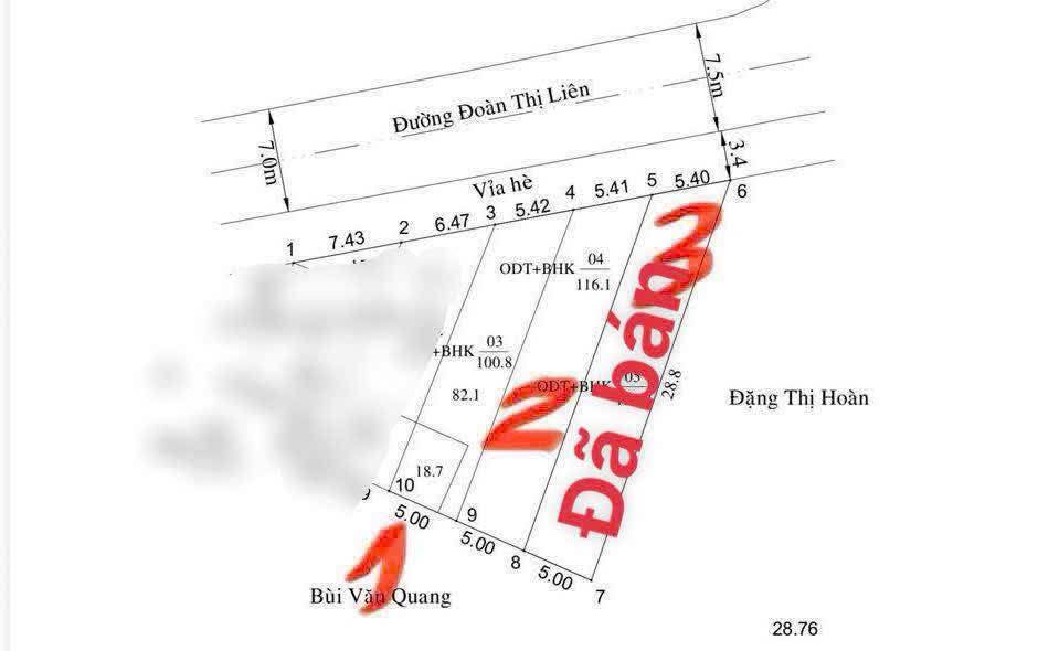 Bán Đất Mặt Tiền Đoàn Thị Liên, P. Phú Lợi, Q.8 - 100m² Giá 5 Tỷ