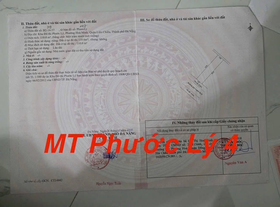 Đất nền Phước Lý Liên Chiểu 110m²/4.6 tỷ - Hạ tầng hoàn thiện