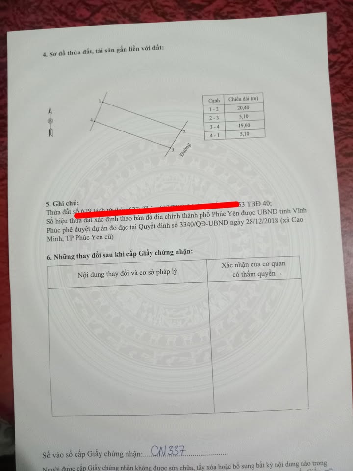 Đất Xuân Hòa Phúc Yên 105m² - Sổ đỏ chính chủ