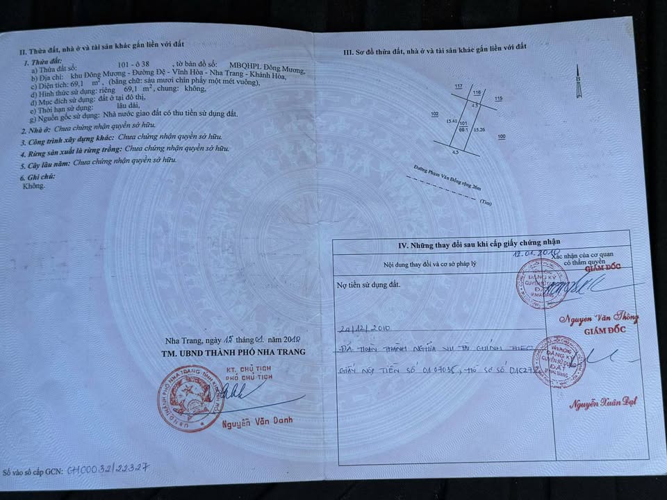 Đất Nền Mặt Tiền Phạm Văn Đồng, Nha Trang - 69m² Sổ Hồng Sẵn Sàng