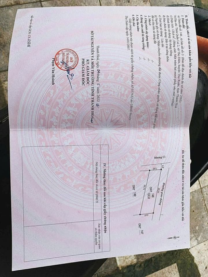 Đất Thọ Diễn 120.6m² Sổ Hồng Vuông Vắn - An Cư Lý Tưởng