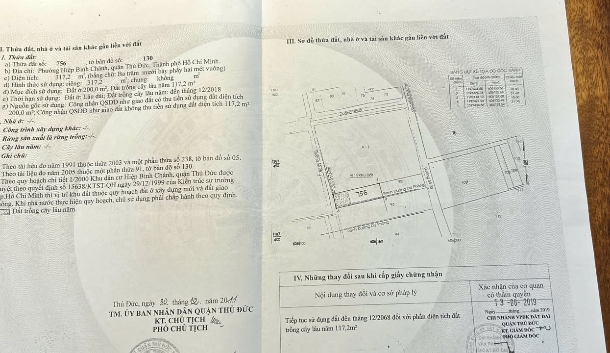 Đất nền Hiệp Bình Chánh Thủ Đức 317m² 22 tỷ - Sổ đỏ chính chủ
