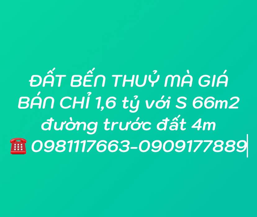 Đất nền Vinh Trương Hán Siêu 66m² 1 tỷ - Tiềm năng tăng giá