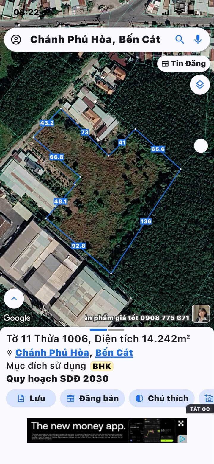 Đất nền Chánh Phú Hòa Bến Cát 14.200m² 4x tỷ - Sổ đỏ chính chủ