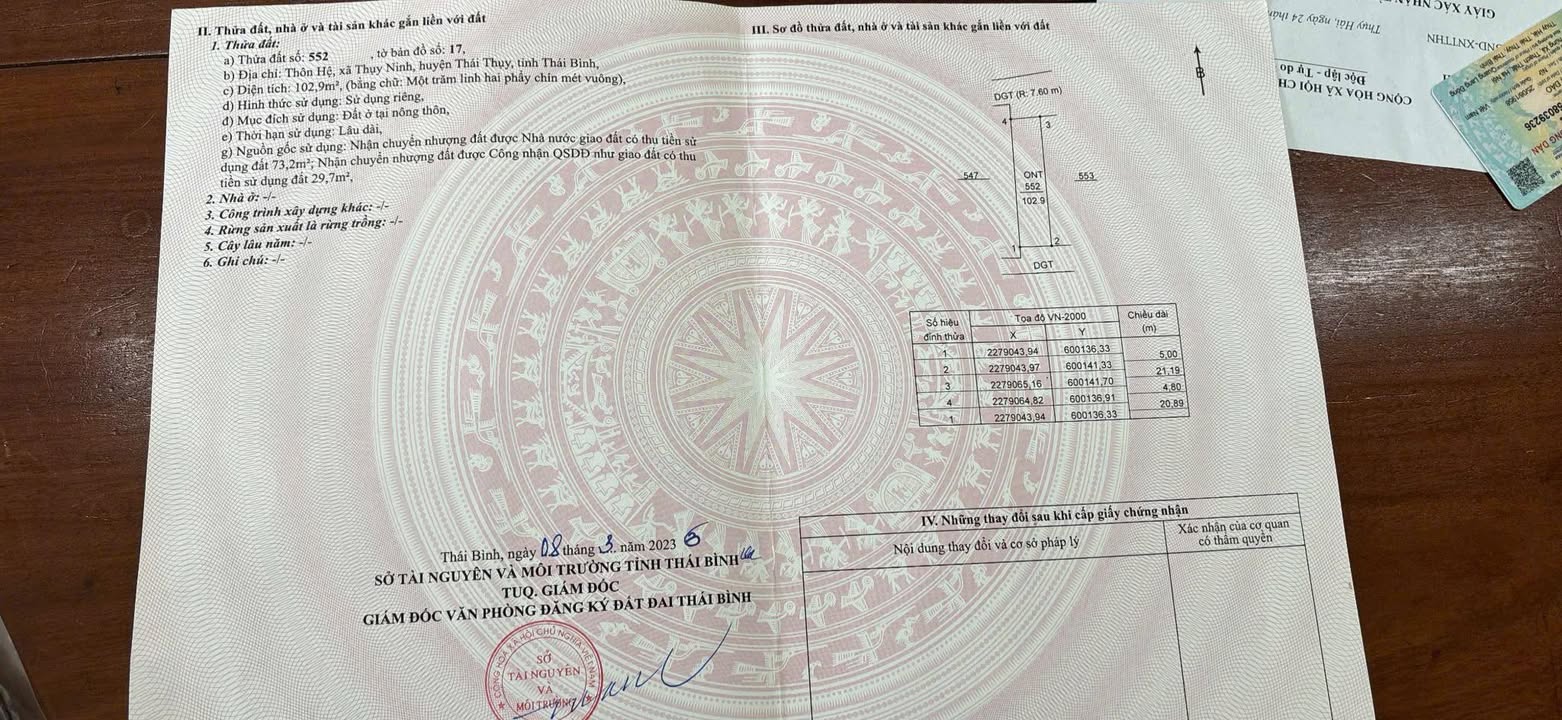 Đất Nền 2 Mặt Tiền Thuần Thành, Thái Thụy - 103m² Giá Tốt