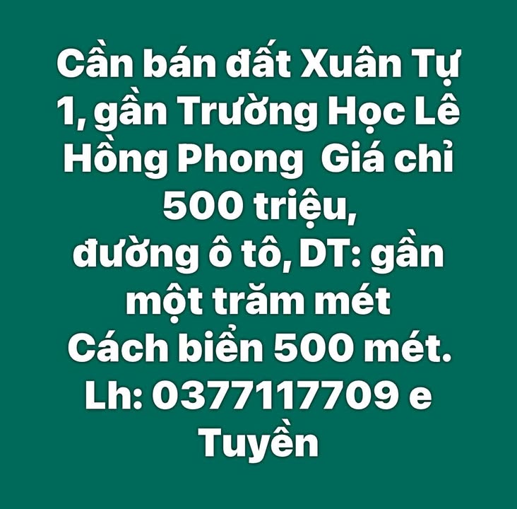 Bán đất Vạn Hưng, Khánh Hòa 100m² - Sổ đỏ chính chủ, gần biển
