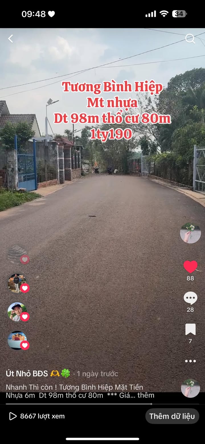 Đất Nền Mặt Tiền Lò Lu, TDM 99m² - Giá 1.19 Tỷ, Sẵn Sổ Hồng