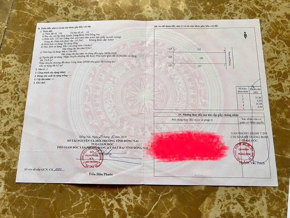 Đất Tái Định Cư Hưng Thịnh, Trảng Bom 174m² - Sổ Đỏ Rõ Ràng