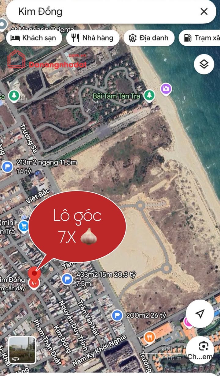 Đất Lô Góc 2 Mặt Tiền Kim Đồng - Tân Lưu, Đà Nẵng - 116m² Giá Tốt