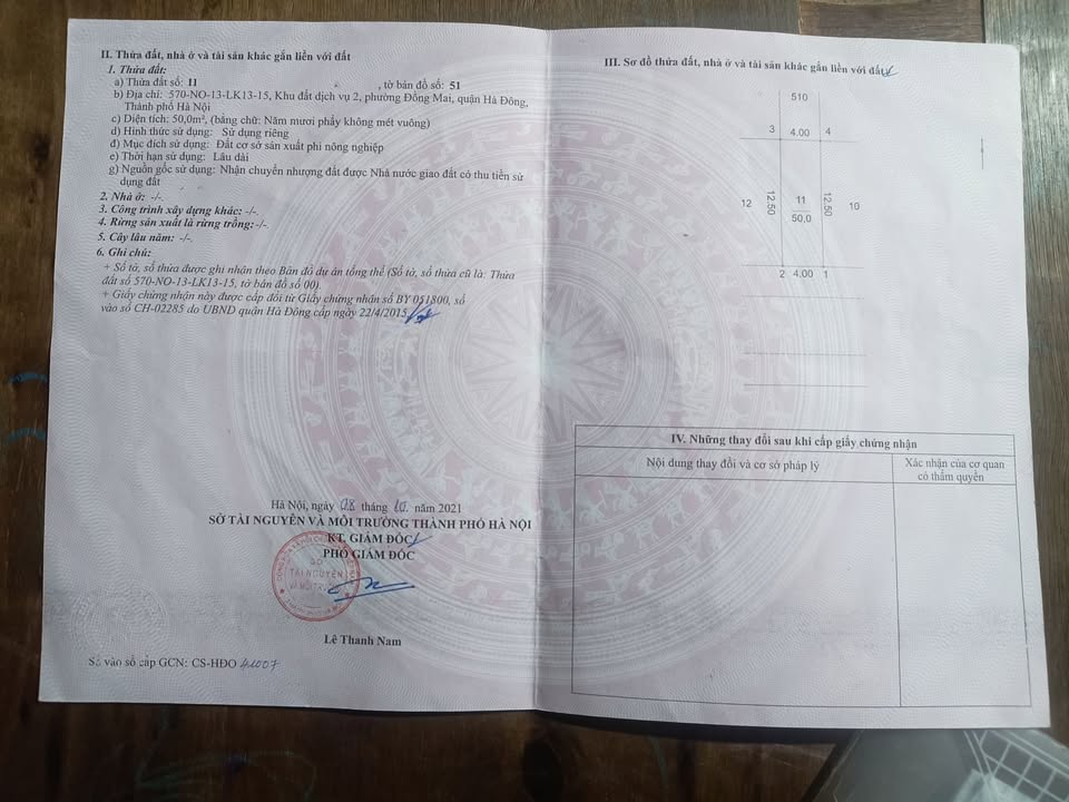 Bán đất Đồng Mai, Hà Đông 50m² - Sẵn sàng xây 7 tầng, giá 7.5 tỷ