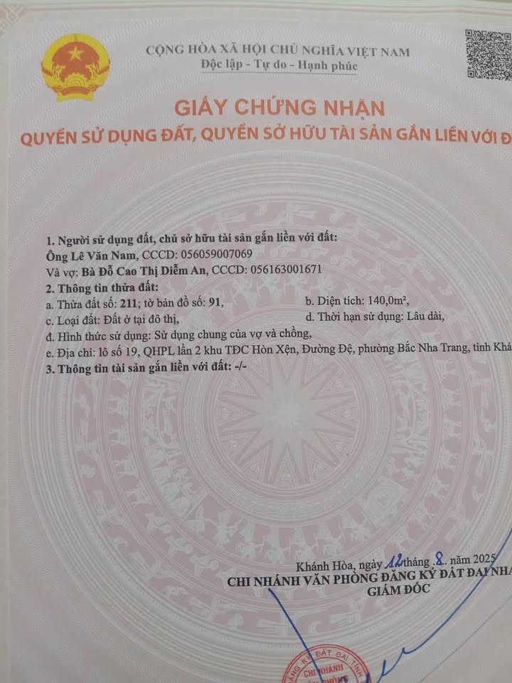 Đất Vàng Hai Bà Trưng 140m² - Mặt Tiền 7m, Hướng Nam, Gần Chợ Hòn Xện