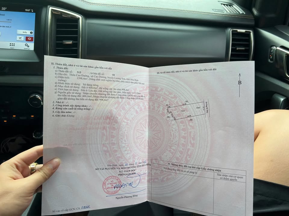 Đất Nền Lương Sơn 1398m² Sổ Đỏ - View Thoáng Giá Tốt