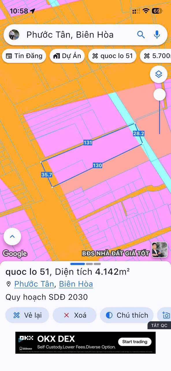 Đất Góc 2 Mặt Tiền QL 51, Biên Hòa 4200m² - Sẵn Sàng Xây Kho Xưởng