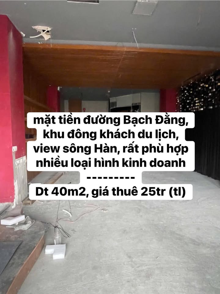 Mặt Bằng Kinh Doanh Mặt Tiền Bạch Đằng, Đà Nẵng - 40m² View Sông Hàn