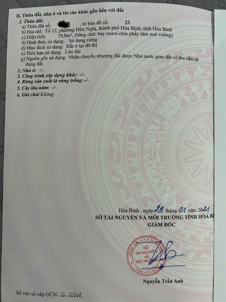 Đất nền ZenVillage - 79.8m² - Vị trí vàng Hòa Bình