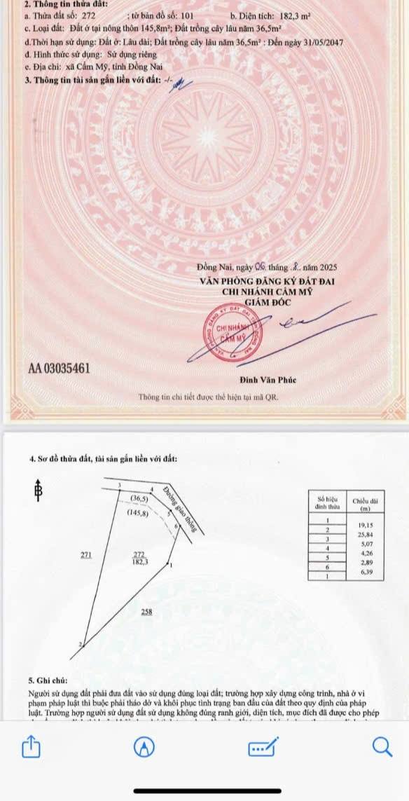 Đất Nền Cẩm Mỹ, Đồng Nai 240m² - Sổ Sẵn, Giá F0 450 Triệu