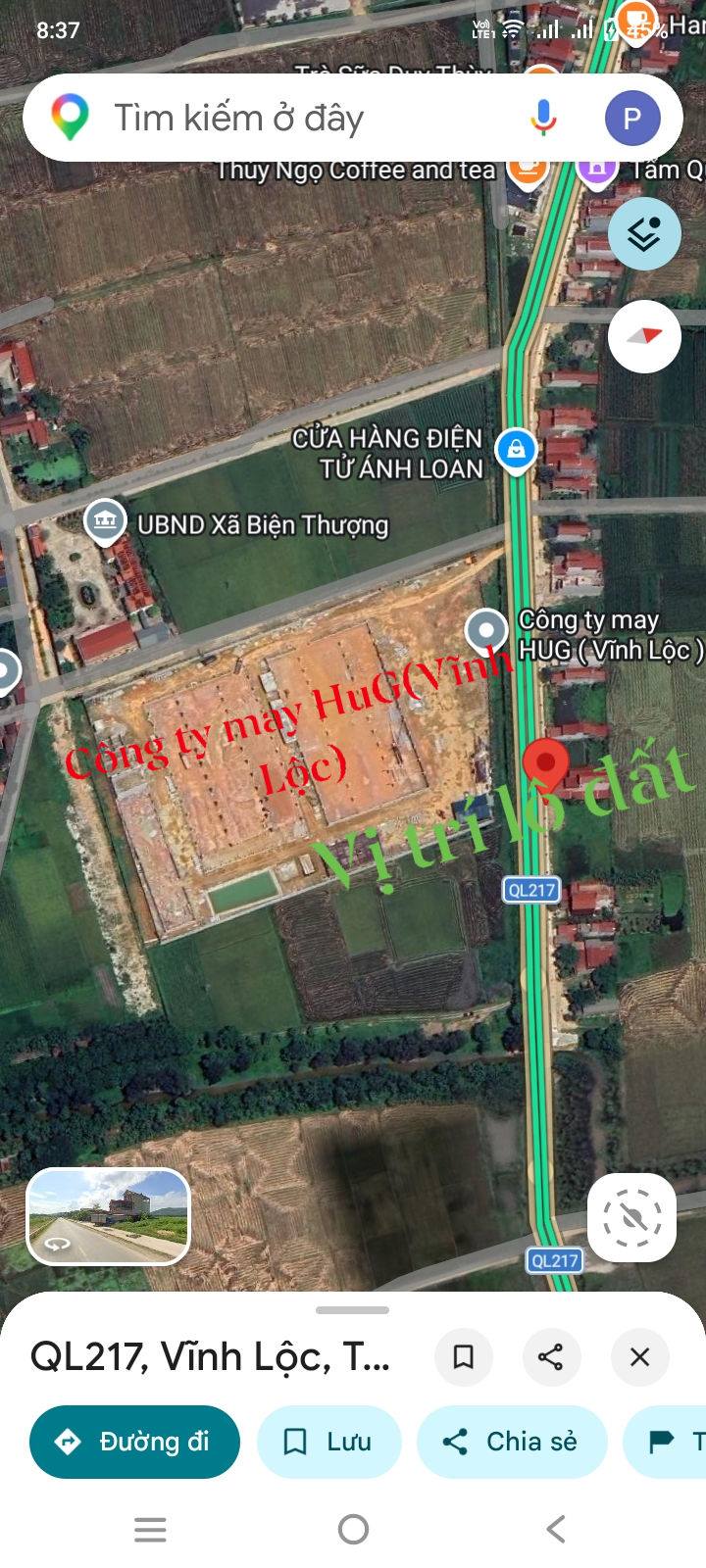 Đất nền Minh Tân, Vĩnh Lộc 120m² - Mặt QL217, Kinh doanh sầm uất