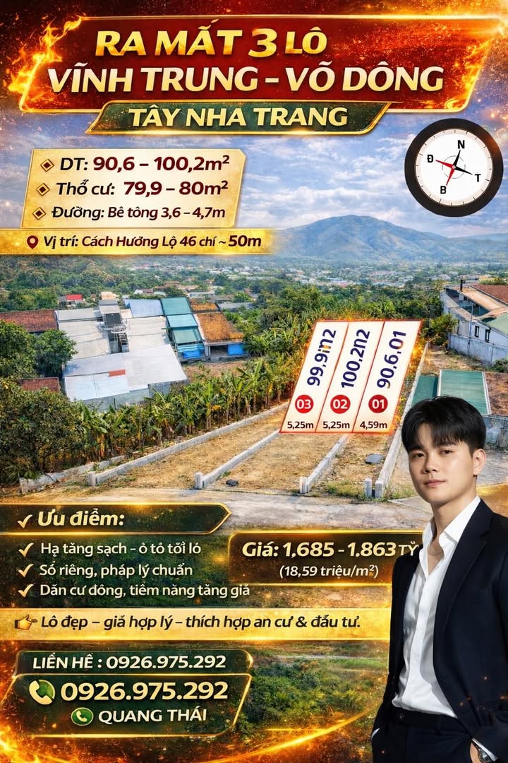 Đất Nền Vĩnh Trung, Nha Trang 91m² - Giá Tốt, Sẵn Sổ Hồng