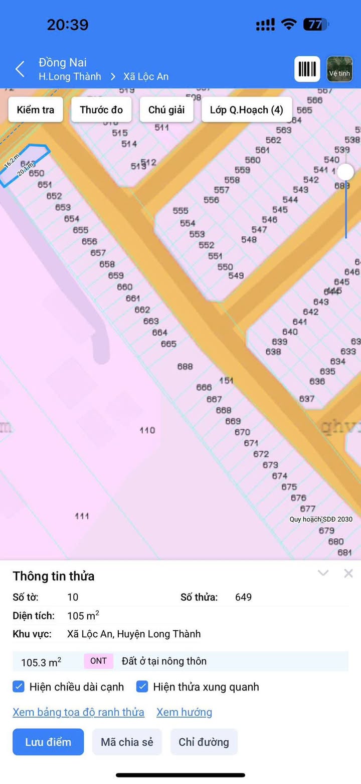 Đất nền Long Thành 105m² đối diện KDC sân bay - Sổ đỏ sẵn sàng