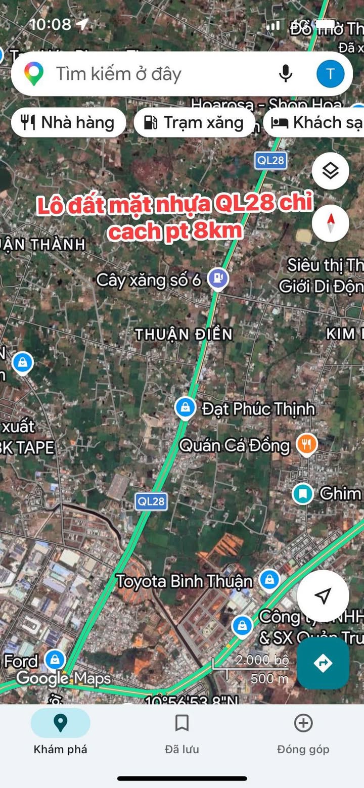 Đất nền Mặt tiền QL28, Hàm Thuận Bắc - 300m² Thổ cư, Giá 1.7 tỷ - Cơ hội đầu tư