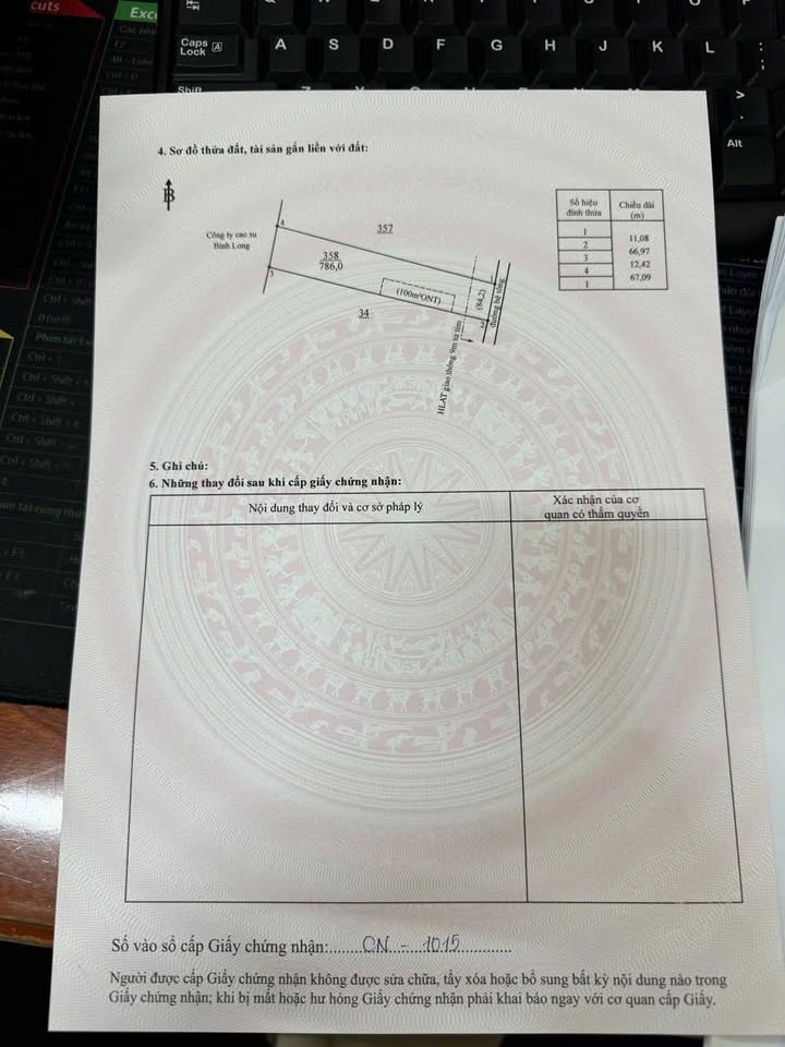 Bán Đất Xã Tân Quan Bình Phước 786m² Sổ Hồng Riêng Giá 590 Triệu