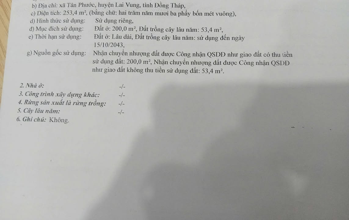 Đất nền Tân Phước, Lai Vung 200m² giá 550 triệu - Đất thổ cư 100%
