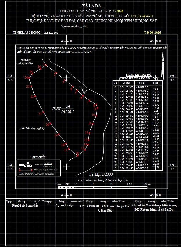 Đất Vườn 1.6ha La Dạ, Di Linh - Sẵn Sàng Trồng Sầu Riêng/Cà Phê - Giá Đầu Tư 5.3 Tỷ