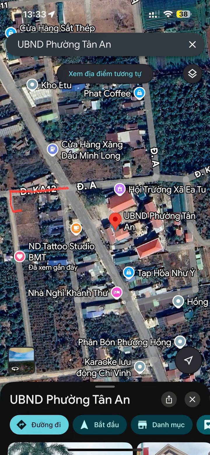 Đất Vàng Buôn Ma Thuột - 208m² Sổ Sẵn, Mặt Tiền KA12 Ngay UBND Phường Tân An