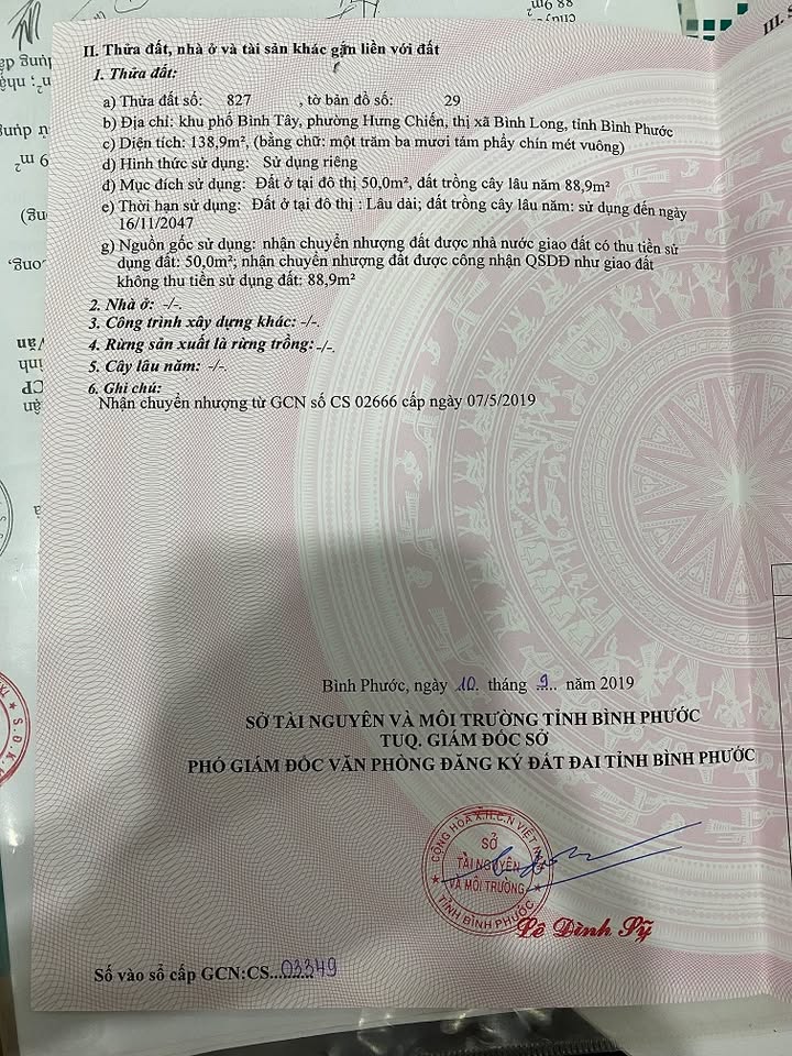 Đất nền Bình Long, Bình Phước - Mặt tiền 10m, 140m², 850 triệu