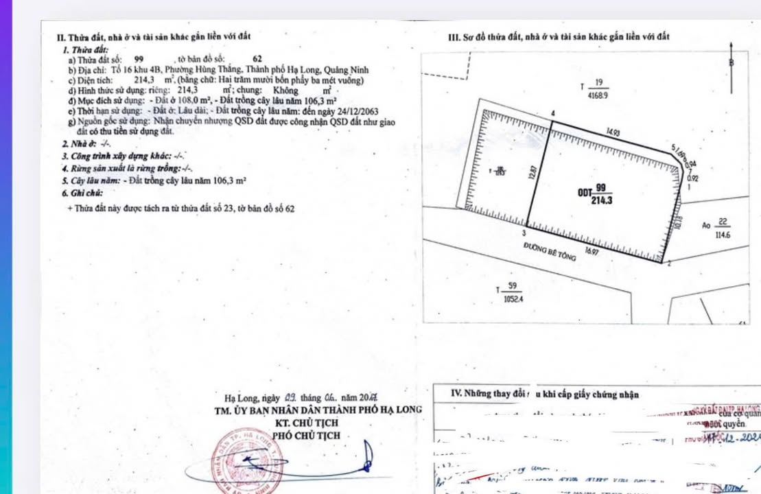 Đất nền Hùng Thắng Hạ Long 214m² - Đối diện Bến xe Bãi Cháy, tiềm năng sinh lời cao