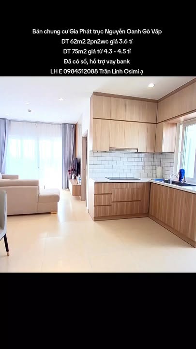 Chung cư Gia Phát Gò Vấp 62m² giá từ 3.6 tỷ - Sổ hồng sẵn