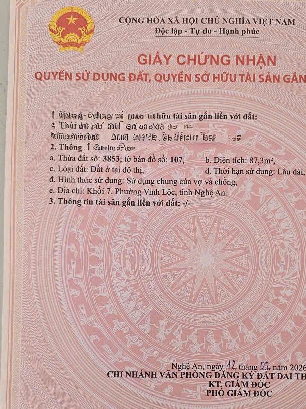 Đất nền Nghi Phong, Nghi Lộc 87m² giá 1.5 tỷ - Tiềm năng tăng giá vượt trội!