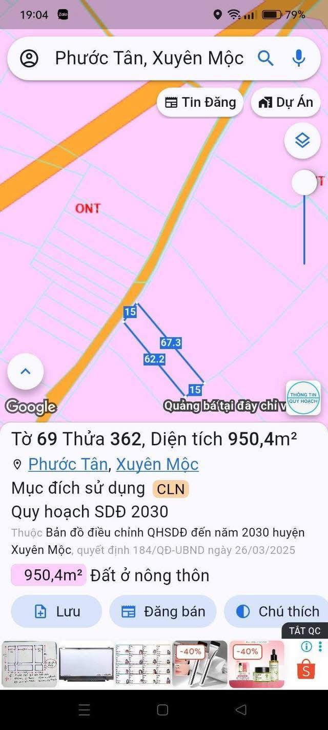 Bán Đất Hồ Tràm 950m² - Mặt Tiền Nhựa 15m, View Nghỉ Dưỡng Lý Tưởng